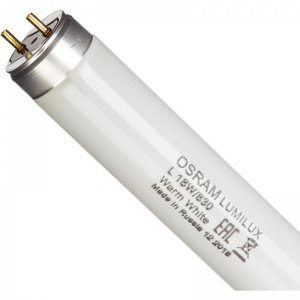 Лампа люминесцентная Osram L (18Вт, G13, длина 59см) теплый белый, 25шт.