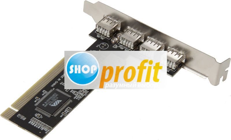 Контроллер PCI USB 2.0 (4+1)port VIA6212, bulk (ASIA PCI 6212 4P USB 2.0)