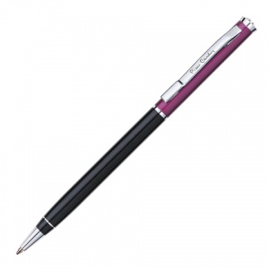 Ручка шариковая Pierre Cardin Gamme (0.7мм, синий цвет чернил, корпус черный с фиолетовым, алюминий, хром) 1шт. (PC0893BP)