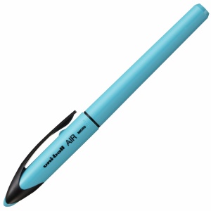 Ручка-роллер Uni-Ball Air Micro (0.24мм, синий цвет чернил, корпус голубой) 12шт. (UBA-188-E BLUE)