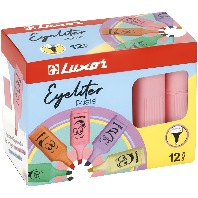 Маркер-текстовыделитель Luxor Eyeliter Pastel (1-4.5мм, пастельный розовый, 1-5мм (4034P)