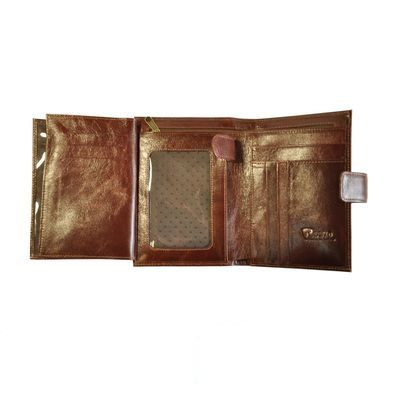 Портмоне мужское Grand с обложкой для паспорта, 1 отд., натур.кожа, темный коньяк (02-324-0823)