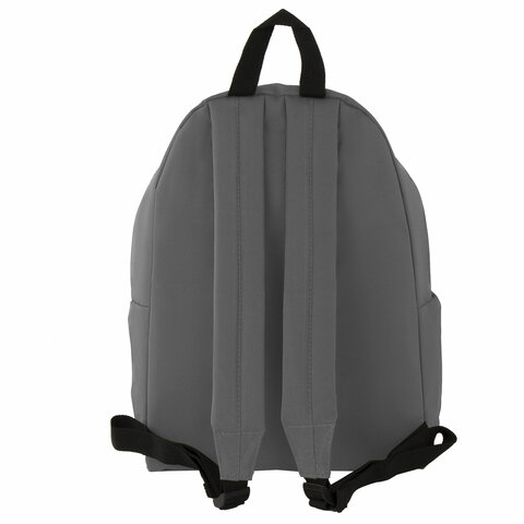 Рюкзак молодежный Brauberg, сити-формат (410х320х140мм) однотонный, серый (225380)