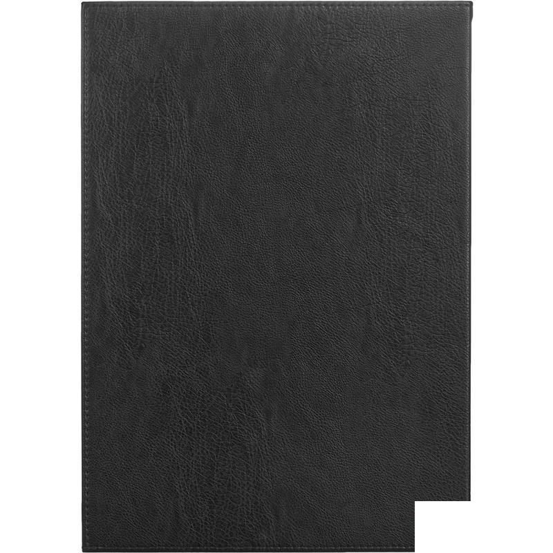 Папка-уголок Алекс, кожзам, черная (1271)
