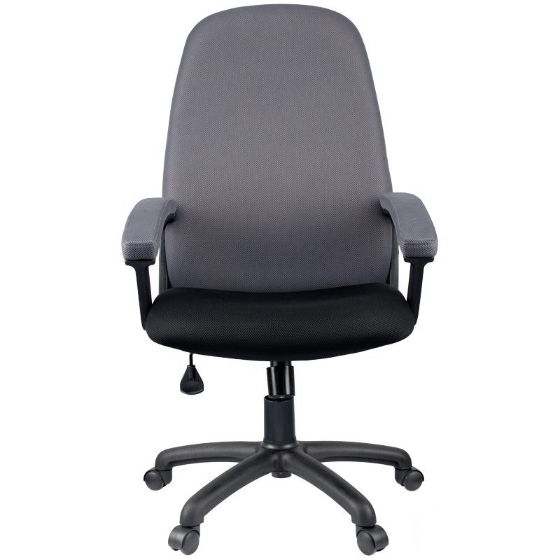 Кресло руководителя Helmi HL-E79 &quot;Elegant&quot;, ткань TW черная/серая, пластик (277897)