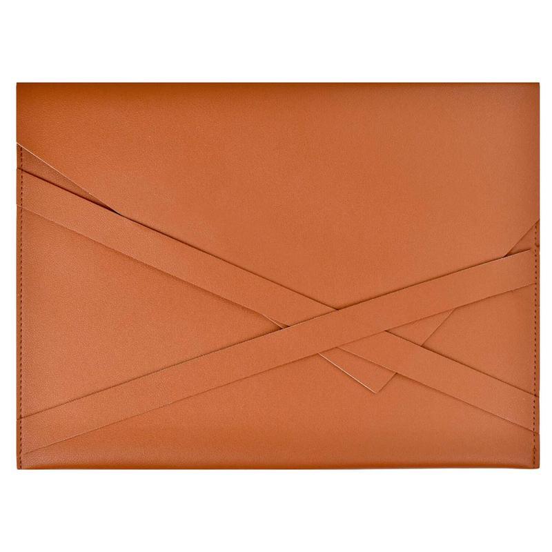 Папка-конверт с клапаном Escalada (A4+, кожзам, 200мкм) коричневая