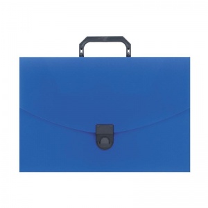 Папка-портфель Attache (А4, 240x317мм, 1 отделение, пластик, замок, с ручками) синяя