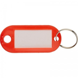 Брелок для ключей пластиковый, красный, 10шт.