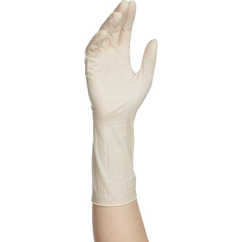 Перчатки одноразовые латексные хирургические SFМ, стерильные, опудренные, размер L (8.5), бежевые, 50 пар