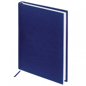 Ежедневник недатированный А5 Brauberg Profile (160 листов) обложка кожзам "под фактурную кожу", синяя (123426), 30шт.