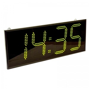Часы настенные электронные Импульс 418-T-EG2, цвет свечения зеленый, 600х230х65мм