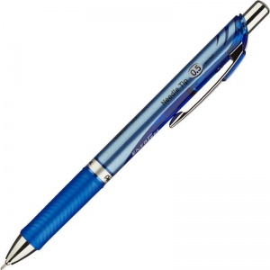 Ручка гелевая автоматическая Pentel EnerGel (0.3мм, синий, резиновая манжетка, супертонкое письмо) 1шт. (BLN75C)
