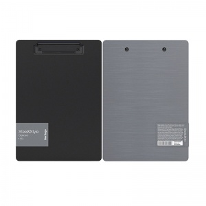 Доска-планшет Berlingo Steel&Style (A5+, до 100 листов, пластик (полифом), с зажимом) серебристый металлик (PPf_94112)