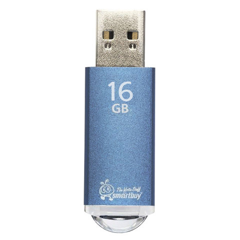 Флэш-диск USB 16Gb SmartBuy V-Cut, USB2.0, синий (SB16GbVC-B), 25шт.