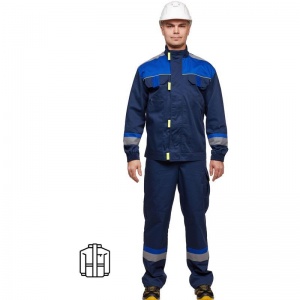 Куртка летняя мужская л24-КУ с СОП, синяя/васильковая (размер 52-54, рост 170-176)