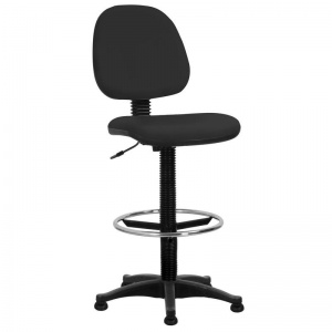 Кресло офисное Regal Ring Base, высокая база (кольцо), ткань черная, пластик