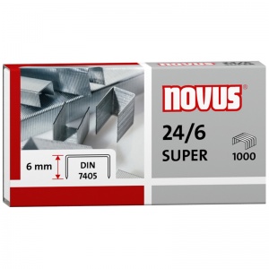 Скобы для степлеров Novus, №24/6, оцинкованные, 1000шт. (040-0026)