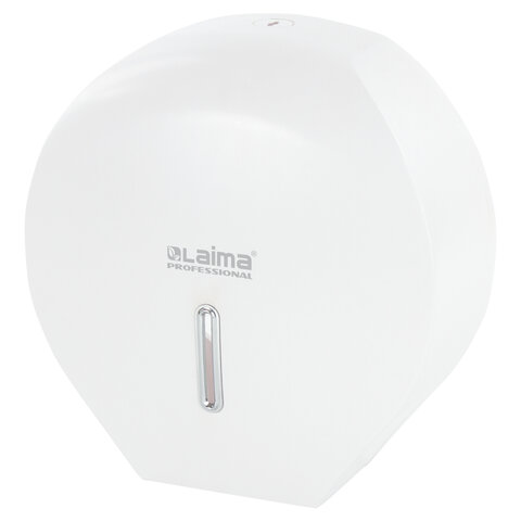 Диспенсер для туалетной бумаги рулонной Лайма Professional Eco T2, пластик, белый (606682)