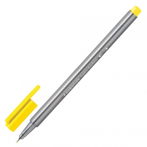 Ручка капиллярная Staedtler (0.3мм, трехгранная) желтая, 10шт. (334-1)
