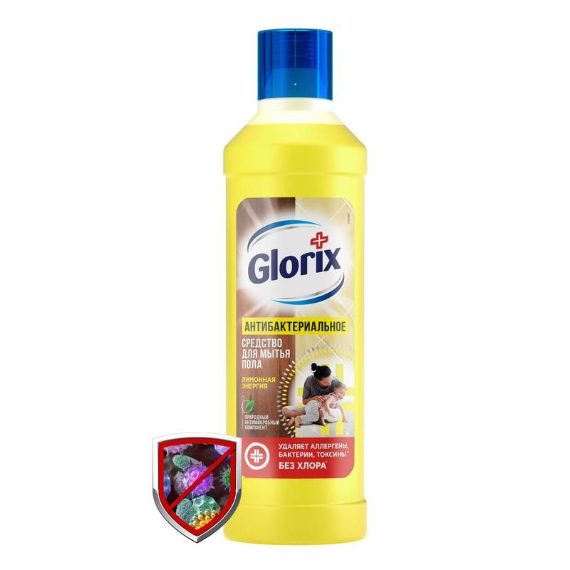 Средство для мытья полов Glorix &quot;Лимонная энергия&quot;, дезинфицирующее, 1л (8677296)
