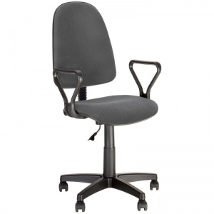Кресло офисное Nowy Styl "Престиж" GTP (J) (CH) RU C-38, ткань серая, ПВМ, пластик черный (WOP04GQOR00X00CCCC038ZS66)