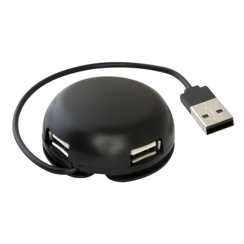 Разветвитель (хаб) USB Defender Quadro Light, 4 порта, черный (83201)
