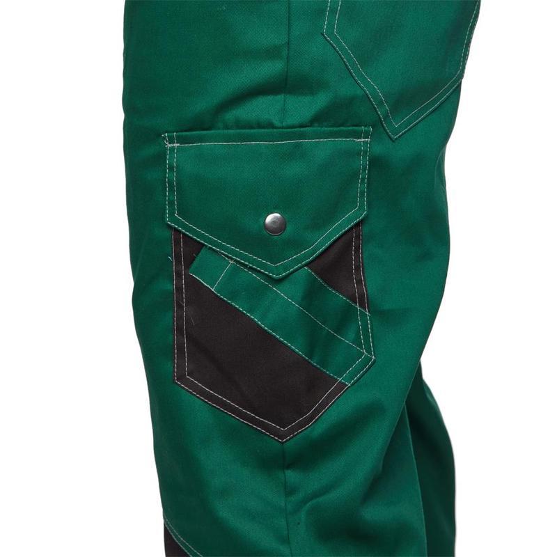 Спец.одежда летняя Костюм мужской л21-КПК, куртка/полукомбинезон с СОП, зеленый/черный (размер 52-54, рост 170-176)