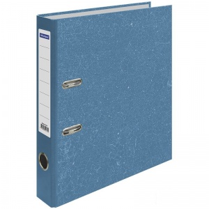 Папка с арочным механизмом OfficeSpace (50мм, А4, до 350л., картон "под мрамор") синяя (242570)