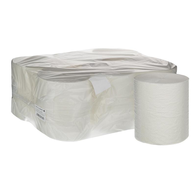 Полотенца бумажные 1-слойные, рулонные с центр. вытяжкой, 200м, 6 рул/уп (1650497)