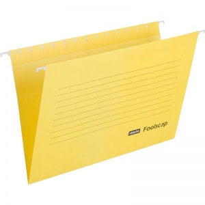 Подвесная папка Foolscap Attache Foolscap (до 200 листов, картон) желтая, 5шт.