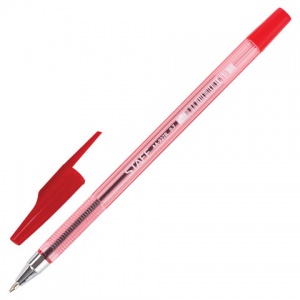 Ручка шариковая Staff AA-927 (0.35мм, красный цвет чернил, корпус тонированный) 100шт. (BP107)