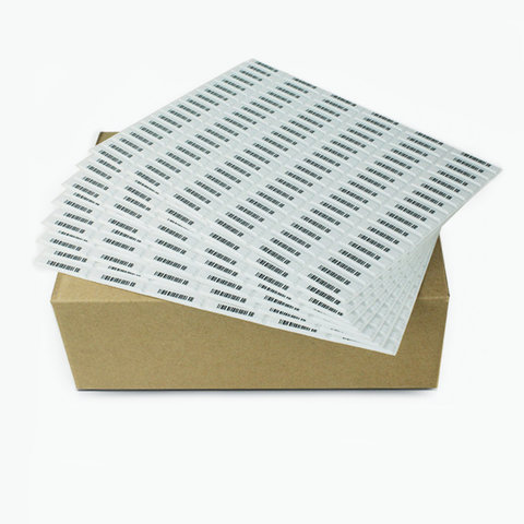 Этикетки самоклеящиеся защитные, ложный штрих-код (10х44мм) белые, 5000шт.