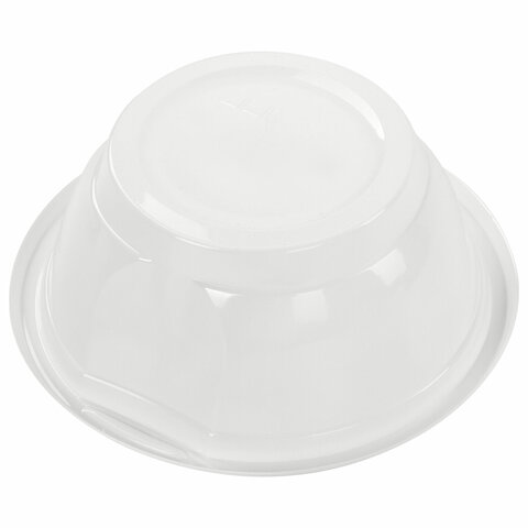 Тарелка одноразовая пластиковая Лайма (d=160мм, 600мл) 50шт, 7 уп. (606710)
