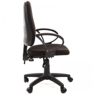 Кресло офисное Easy Chair 318 AL, ткань черная, пластик