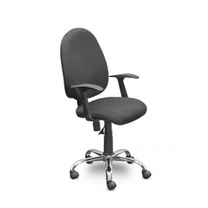 Кресло офисное Easy Chair 223 PC, ткань серая, хром