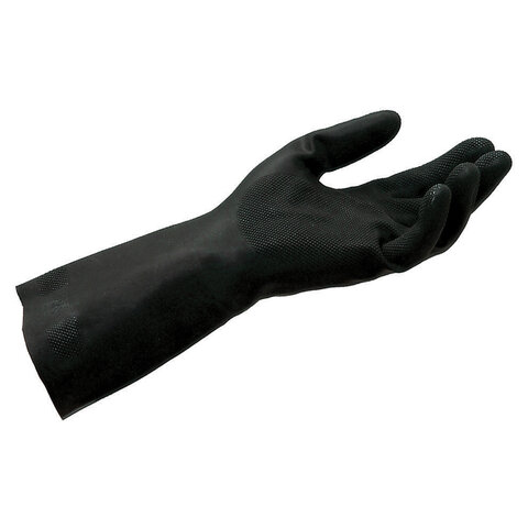 Перчатки защитные латексно-неопреновые Mapa Technic/UltraNeo 401, х/б напыление, размер 7 (S), черные, 10 пар