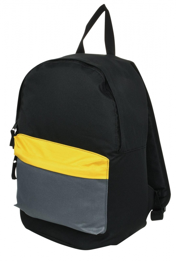 Рюкзак школьный Creativiki Street Basic 17л, 40х28х15см, мягкий, 1 отделение, черно-желтый