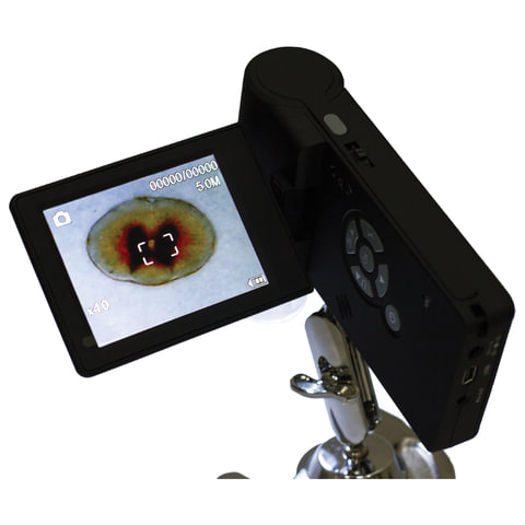 Микроскоп цифровой Levenhuk DTX 500 Mobi, 20-500 кратный, 3&quot; ЖК-монитор, камера 5Мп, microSD, портативный (61023)
