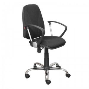 Кресло офисное "Клио", ткань черная, хром
