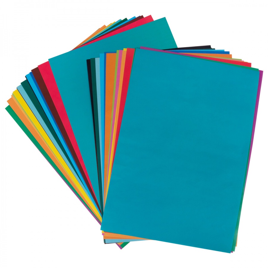 Набор цветной бумаги и картона Brauberg (16 листов картона, 8 цветов, 16 листов бумаги, 16 цветов) 3 уп. (113566)
