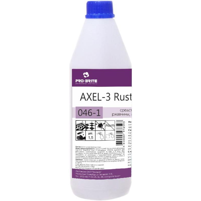 Промышленная химия Pro-Brite Axel-3 Rust Remover, для удаления пятен ржавчины/крови/марганцовки, 1л (046-1), 10шт.