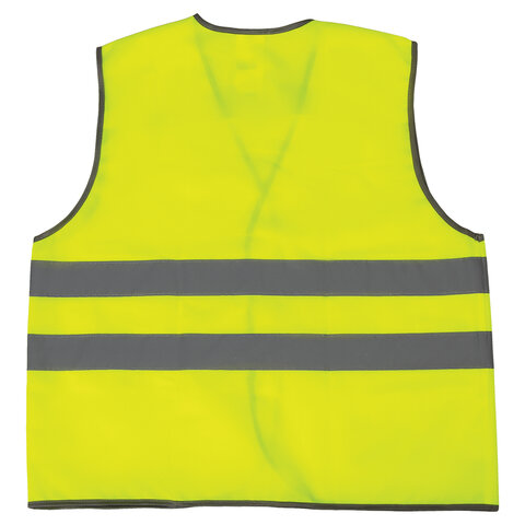 Спец.одежда Жилет сигнальный Грандмастер, 2 светоотражающие полосы, лимонный (размер XXL, рост 56-58), плотный, 50шт.