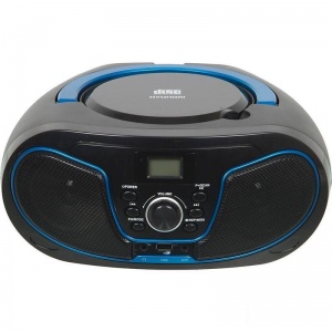 Аудиомагнитола Hyundai H-PCD160, черный и синий