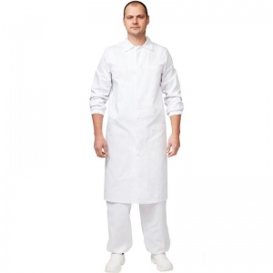 Униформа Халат для пищевого производства универсальный у17-ХЛ, белый (размер 44-46, рост 158-164)