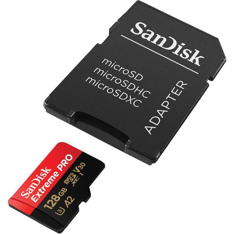 Карта памяти microSDXC SanDisk Extreme PRO 128Gb, Class 10 (SDSQXCY-128G-GN6MA)