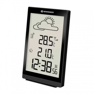Метеостанция Bresser TemeoTrend ST, термодатчик, часы, будильник, черный (73265)