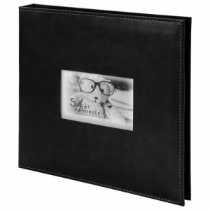 Фотоальбом магнитный Brauberg "Premium Black", 20 листов 30х32см, под кожу, коричневый