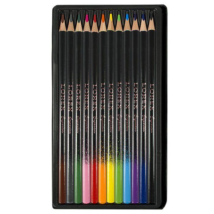 Карандаши цветные 12 цветов Lorex PRO-Draw Superior (3гр)