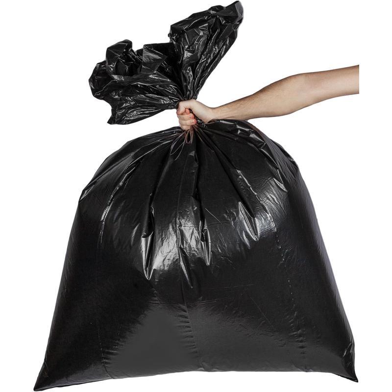 Мешки для мусора 360л Ромашка (120х160см, 50мкм, черные) ПВД, 5шт. в рулоне