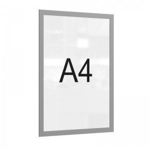 Рамка настенная магнитная Attache (А4, для метал. поверхностей, серая) 5шт.